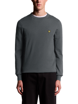 Lyle & Scott Crew Neck Cotton Merino Wool Blend Jumper, X878 Shadow