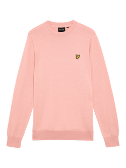 Lyle & Scott Crew Neck Cotton Merino Wool Blend Jumper, Blossom
