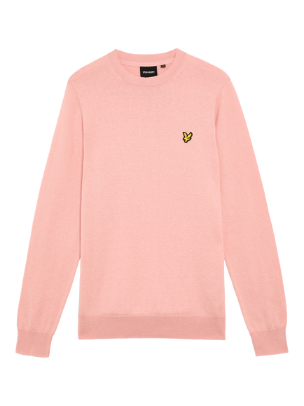 Lyle & Scott Crew Neck Cotton Merino Wool Blend Jumper, Blossom