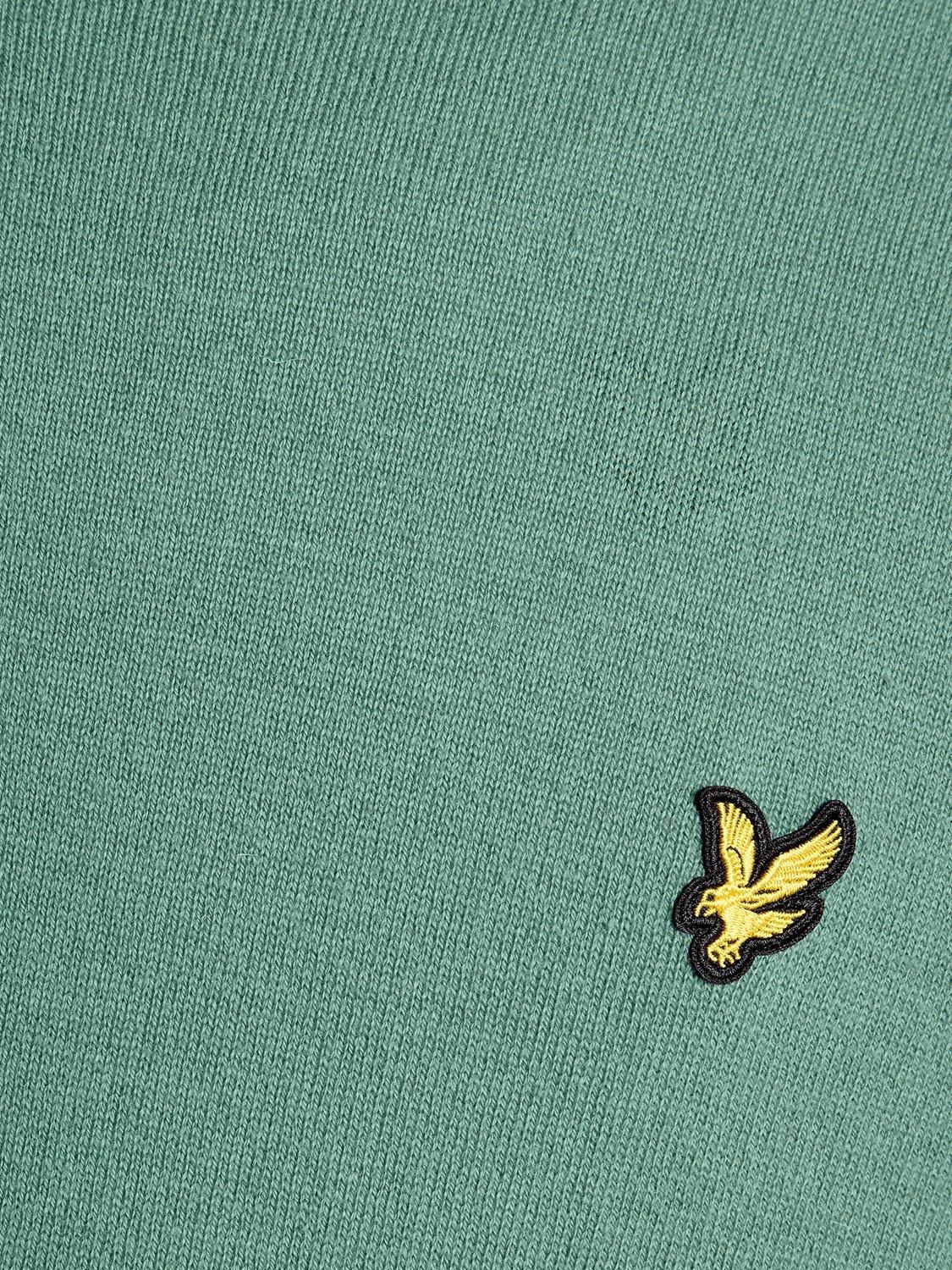 Product image 6 of 11, which shows Lyle & Scott Crew Neck Cotton Merino Wool Blend Jumper, Agave Green, XXL