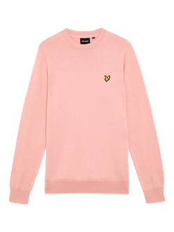 Lyle & Scott Crew Neck Cotton Merino Wool Blend Jumper, X872 Blossom