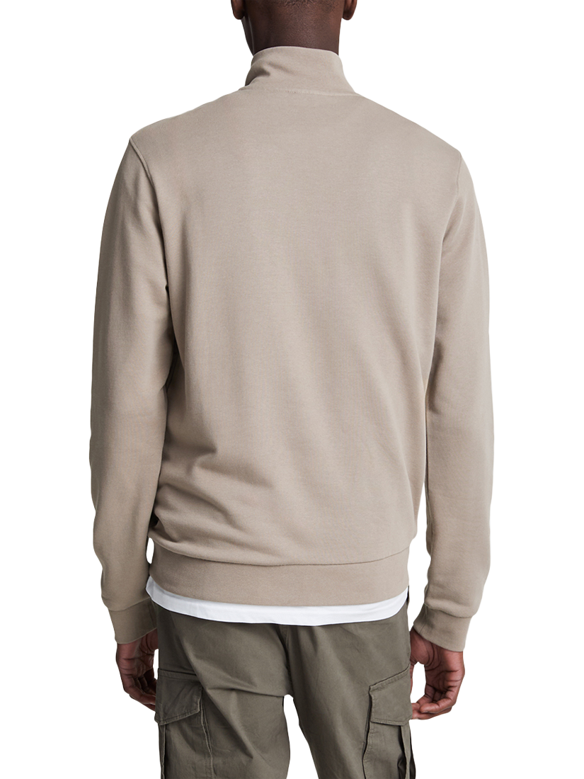 Product image 3 of 5, which shows Lyle & Scott Half Zip Cotton Merino Wool Blend Jumper, Cove, XL