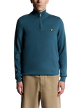 Lyle & Scott Half Zip Cotton Merino Wool Blend Jumper