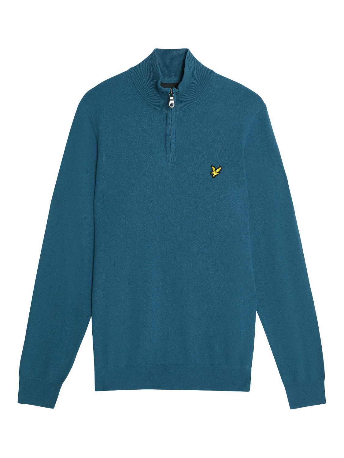 Product image 5 of 6, which shows Lyle & Scott Half Zip Cotton Merino Wool Blend Jumper, Deep Water, XS