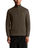 Lyle & Scott Half Zip Cotton Merino Wool Blend Jumper