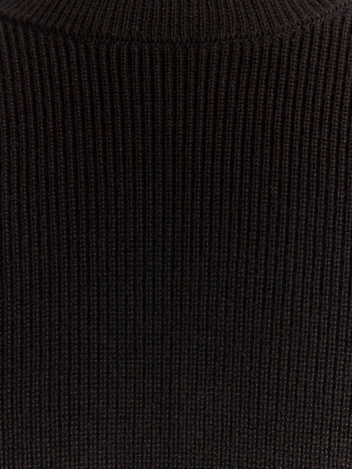 Product image 6 of 6, which shows Lyle & Scott Engineered Rib Cotton Blend Crew Neck Jumper, X002 Black Ice, XXL