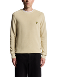 Lyle & Scott Engineered Rib Cotton Blend Crew Neck Jumper