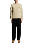 Lyle & Scott Engineered Rib Cotton Blend Crew Neck Jumper
