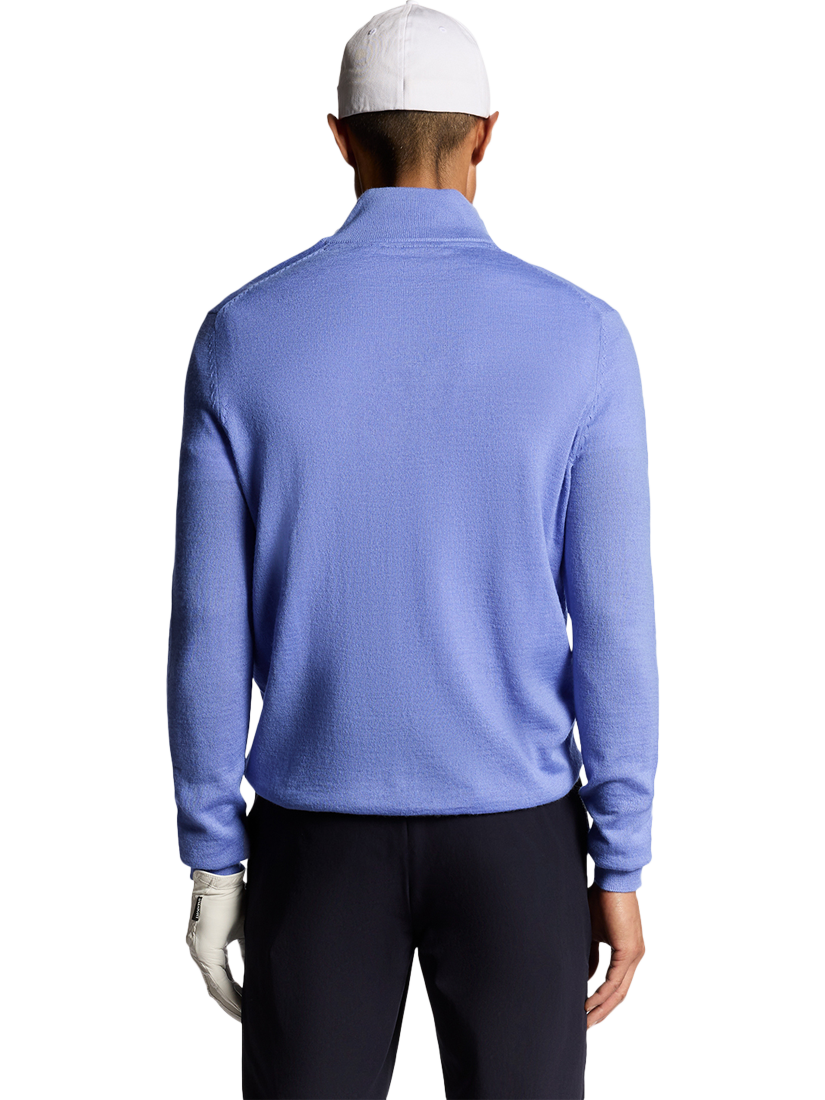 Product image 4 of 6, which shows Lyle & Scott Golf Half Zip Wool Blend Jumper, Moonlight, XS