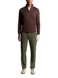 Lyle & Scott Golf Half Zip Wool Blend Jumper, Berry