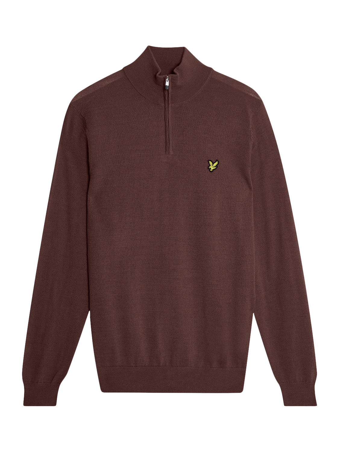 Product image 5 of 6, which shows Lyle & Scott Golf Half Zip Wool Blend Jumper, Berry, XS