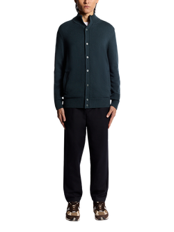 Lyle & Scott Military Cotton Blend Cardigan - view 2, Carbon