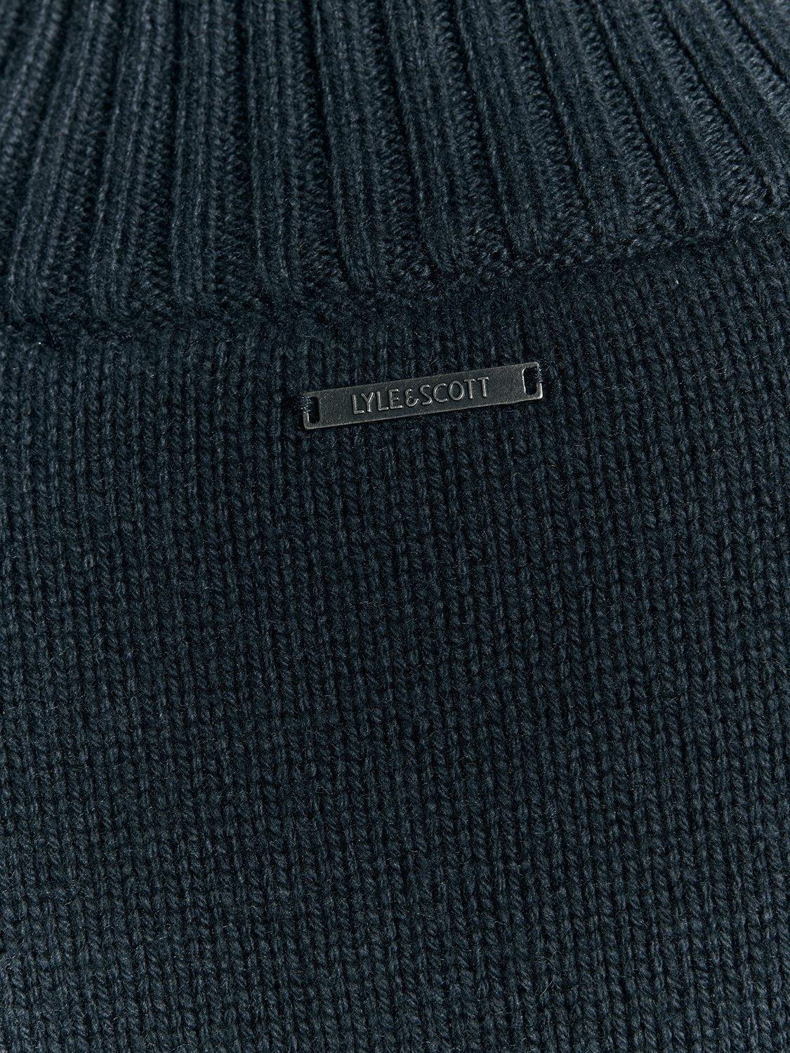 Product image 6 of 6, which shows Lyle & Scott Military Cotton Blend Cardigan, Carbon, XS