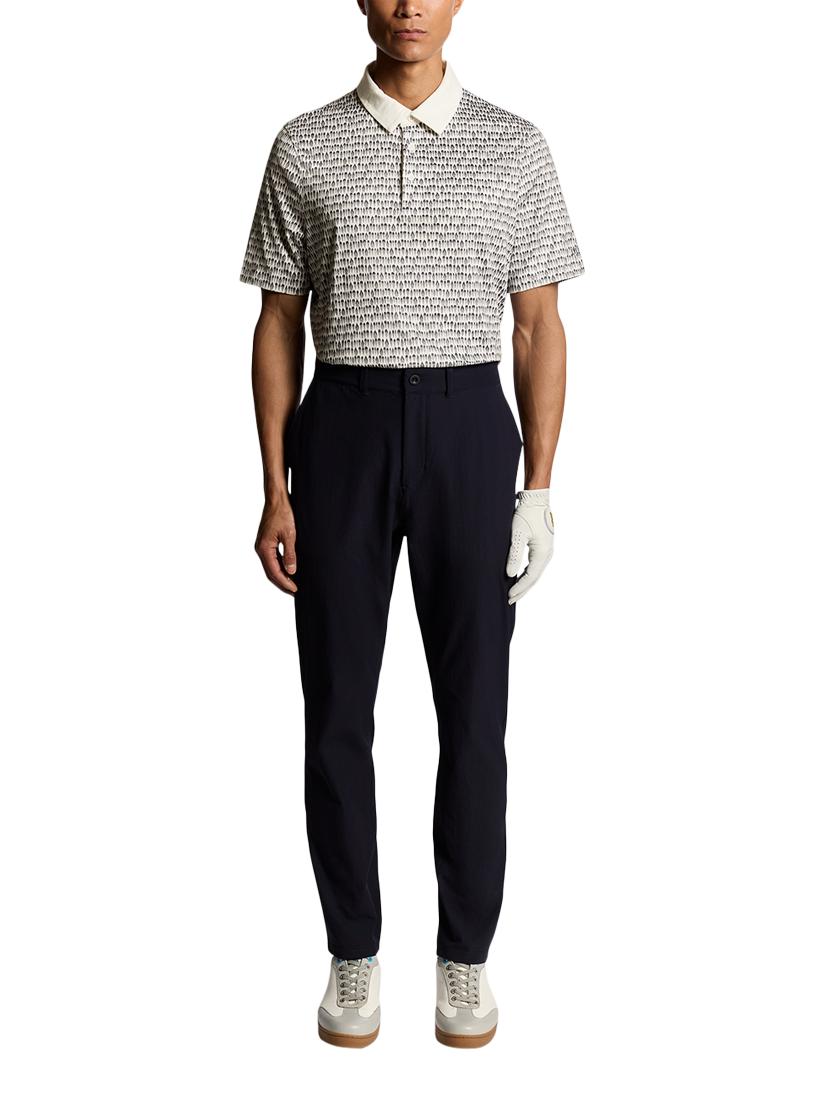 Product image 2 of 6, which shows Lyle & Scott Golf Divot Short Sleeve Collar Polo Shirt, White, XXL