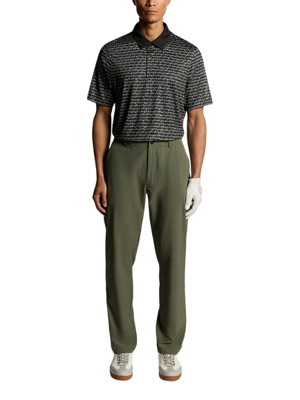 Lyle & Scott Golf Divot Short Sleeve Collar Polo Shirt - view 2, Jet Black