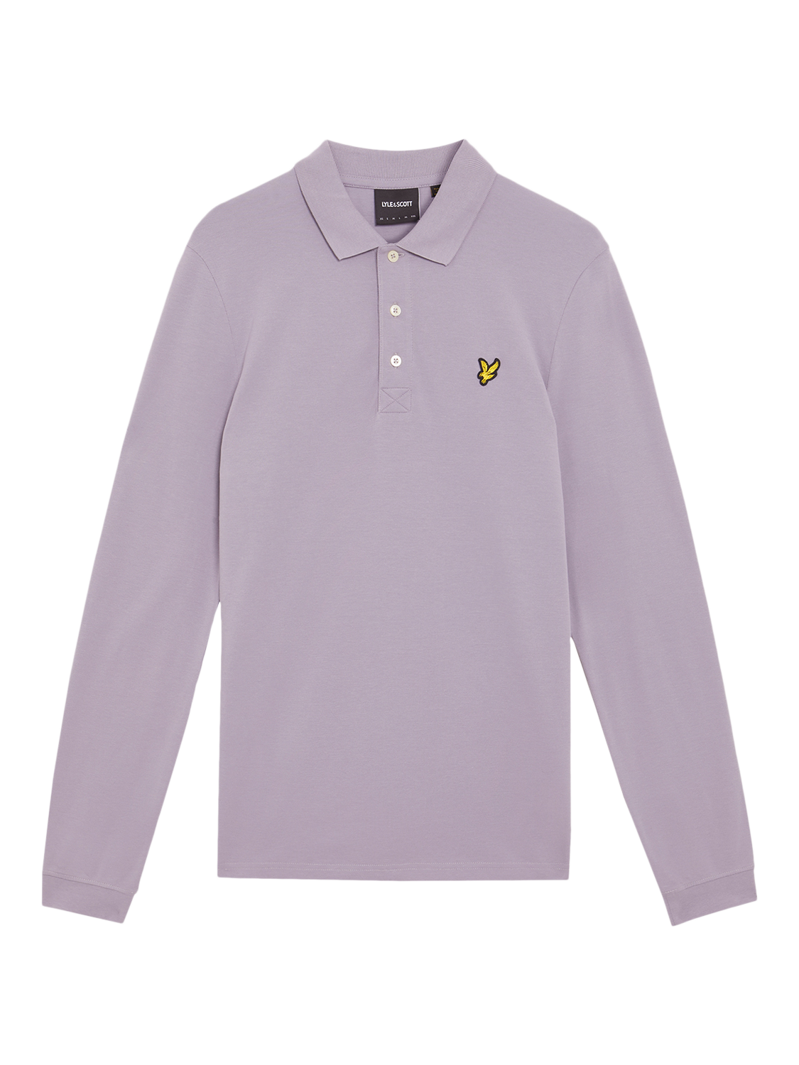 Product image 5 of 6, which shows Lyle & Scott Long Sleeve Polo Shirt, Ash Lilac, XS