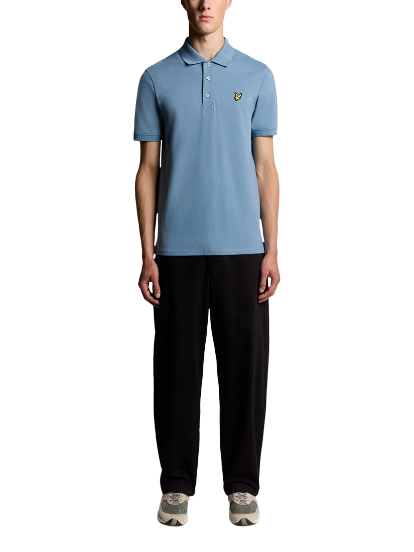Product image 2 of 6, which shows Lyle & Scott Cotton Blend Polo Shirt, Ocean Sky, XS