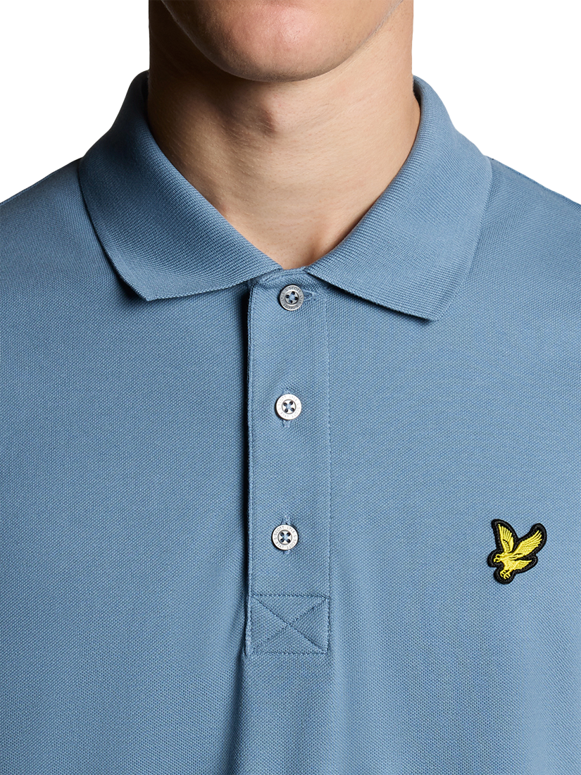 Product image 3 of 6, which shows Lyle & Scott Cotton Blend Polo Shirt, Ocean Sky, XS