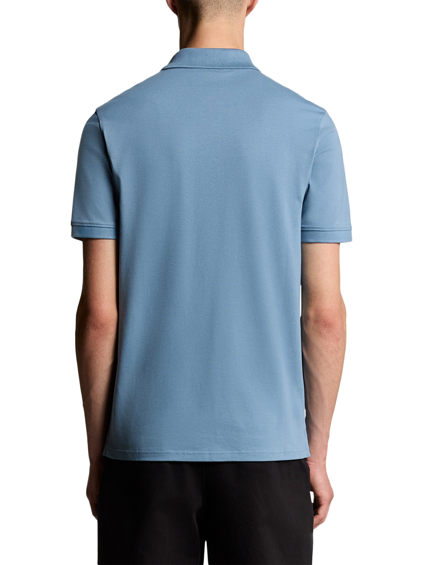 Product image 4 of 6, which shows Lyle & Scott Cotton Blend Polo Shirt, Ocean Sky, XS