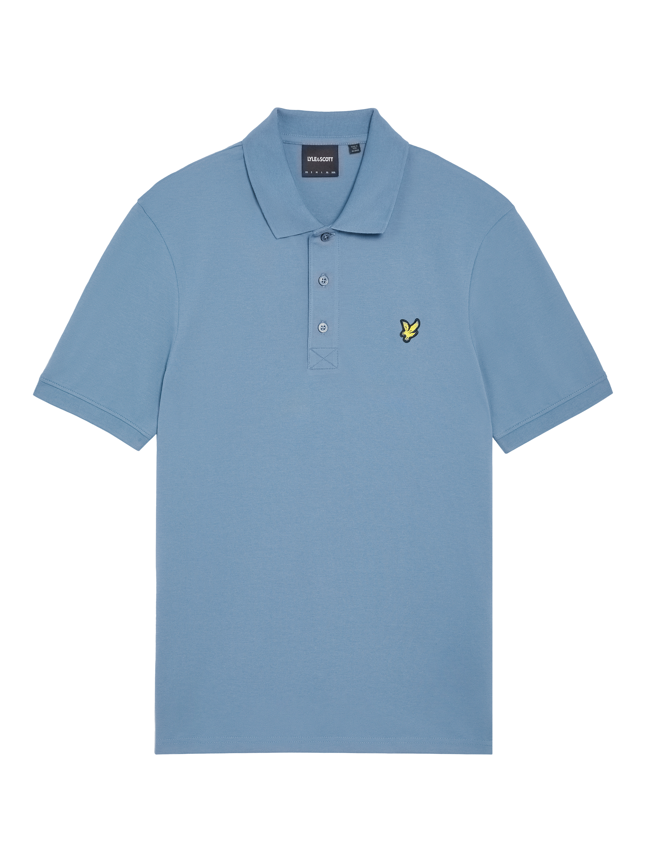 Product image 5 of 6, which shows Lyle & Scott Cotton Blend Polo Shirt, Ocean Sky, XS