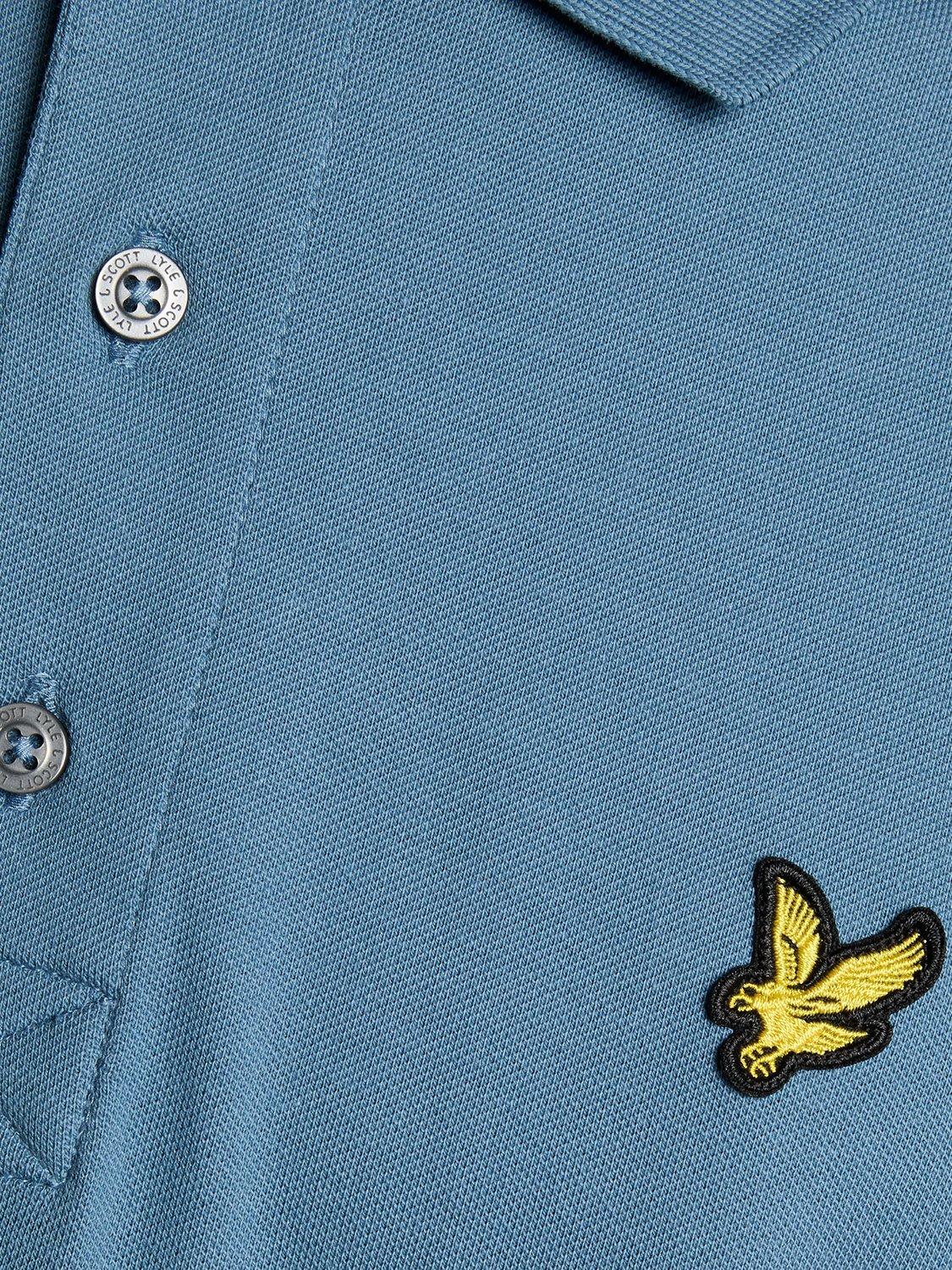 Product image 6 of 6, which shows Lyle & Scott Cotton Blend Polo Shirt, Ocean Sky, XS