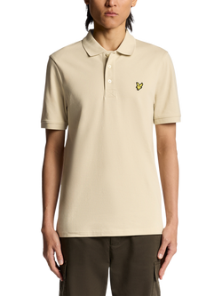 Lyle & Scott Cotton Blend Polo Shirt, Grey Taupe