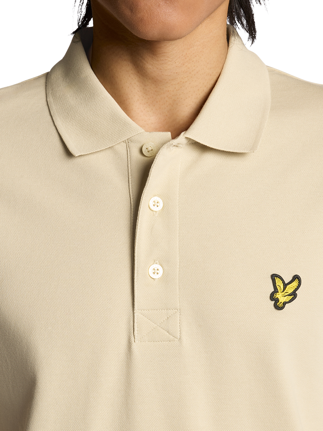 Product image 3 of 6, which shows Lyle & Scott Cotton Blend Polo Shirt, Grey Taupe, XS