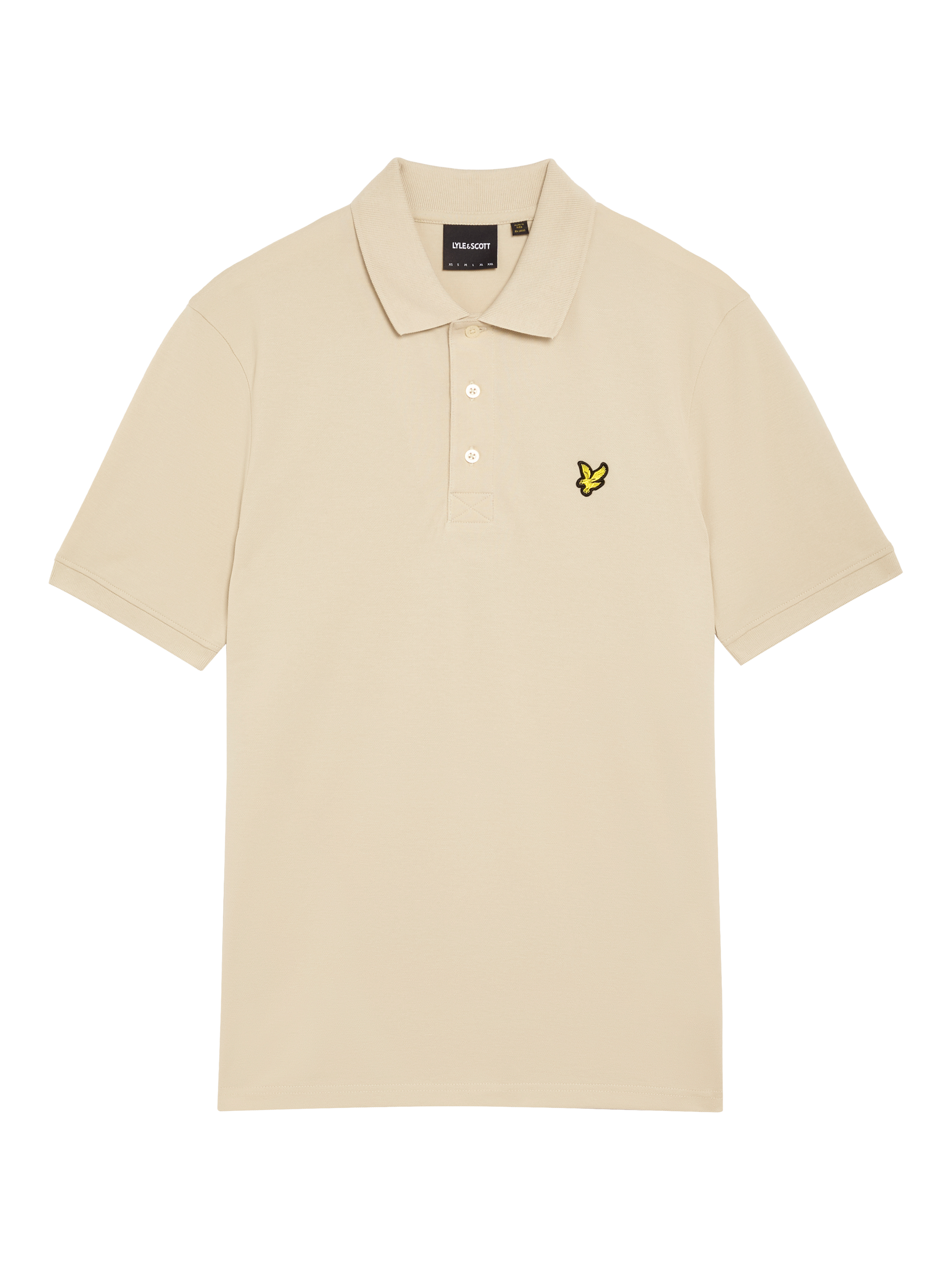Product image 5 of 6, which shows Lyle & Scott Cotton Blend Polo Shirt, Grey Taupe, XS
