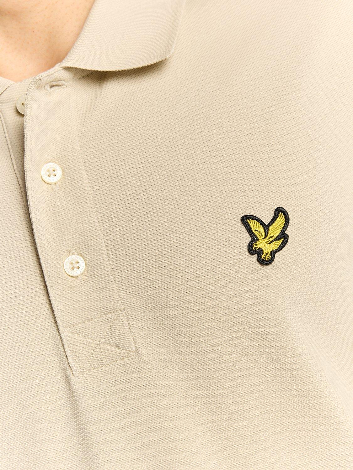 Product image 6 of 6, which shows Lyle & Scott Cotton Blend Polo Shirt, Grey Taupe, XS