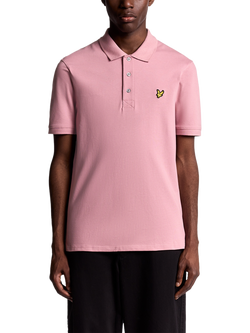 Lyle & Scott Cotton Blend Regular Fit Short Sleeve Polo Shirt - view 2, Garden Rose