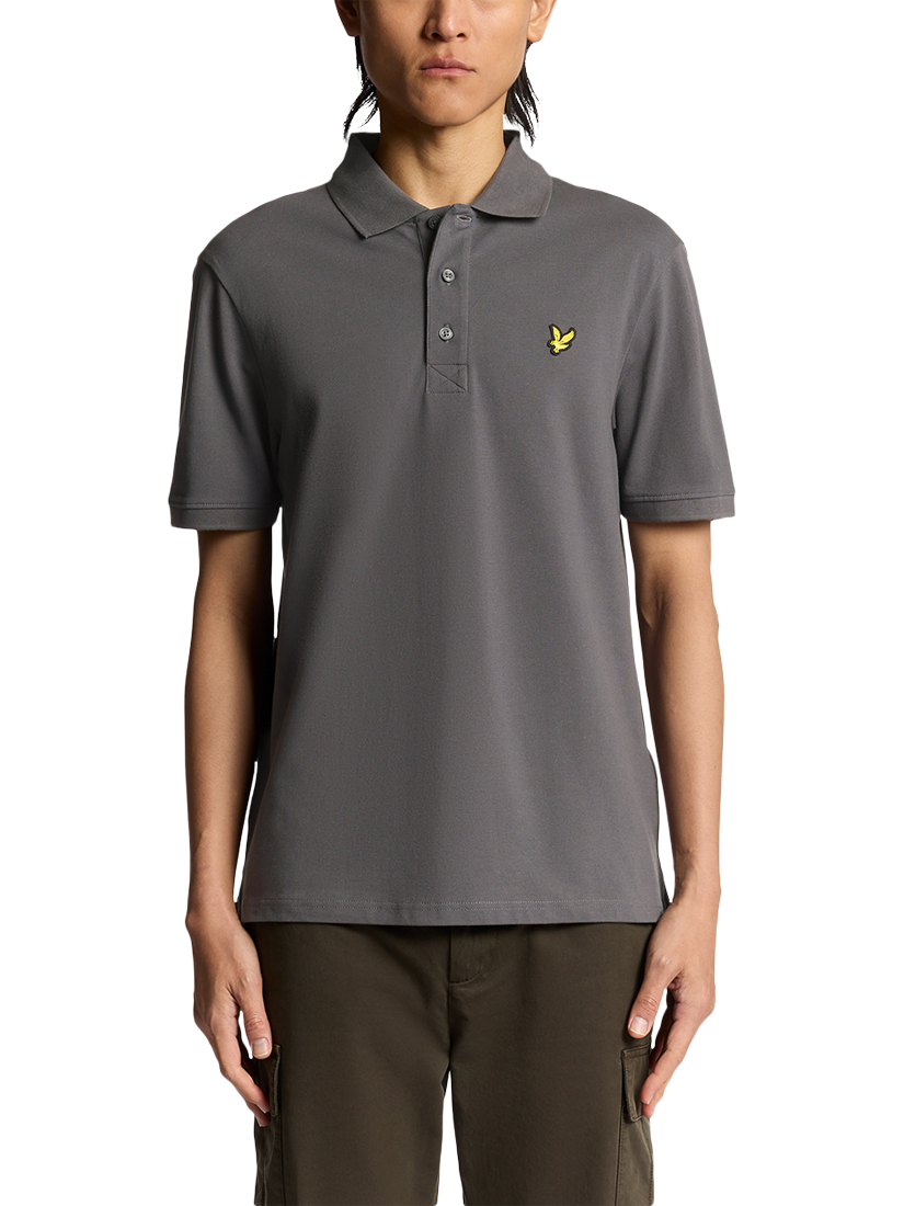 Product image 1 of 6, which shows Lyle & Scott Cotton Blend Polo Shirt, Shadow, XS