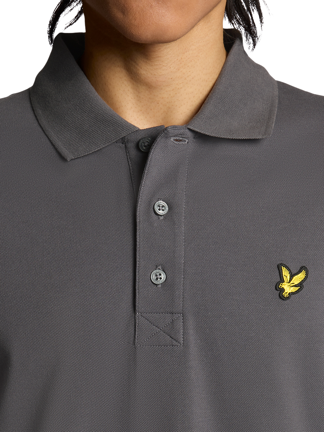 Product image 3 of 6, which shows Lyle & Scott Cotton Blend Polo Shirt, Shadow, XS