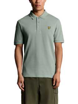 Lyle & Scott Cotton Blend Regular Fit Short Sleeve Polo Shirt, Cold Mint