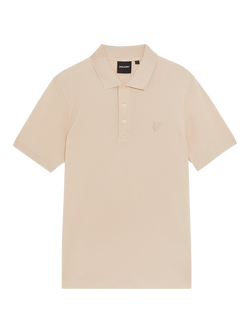 Lyle & Scott Cotton Blend Polo Shirt, Pink Tint