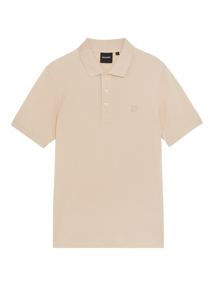 Lyle & Scott Cotton Blend Polo Shirt, Pink Tint