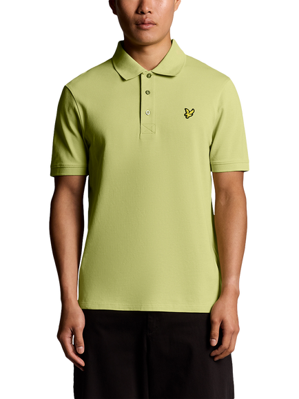 Lyle & Scott Cotton Blend Regular Fit Short Sleeve Polo Shirt, Pale Willow