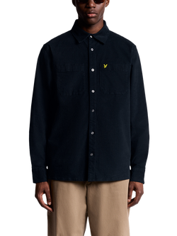 Lyle & Scott Cotton Blend Regular Fit Corduroy Shirt, Dark Navy