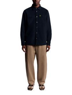 Lyle & Scott Cotton Blend Regular Fit Corduroy Shirt - view 2, Dark Navy