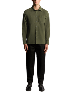 Lyle & Scott Cotton Blend Regular Fit Corduroy Shirt - view 2, Deep Depths