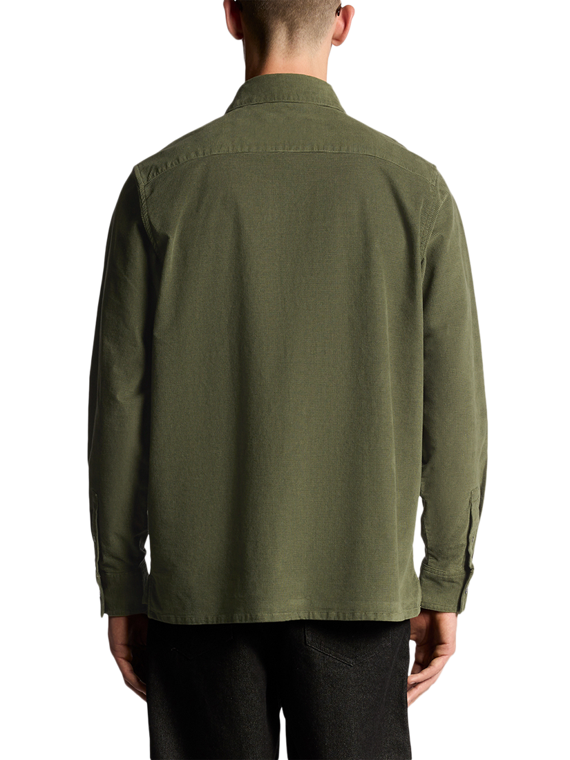 Product image 4 of 6, which shows Lyle & Scott Cotton Blend Regular Fit Corduroy Shirt, Deep Depths, XXL