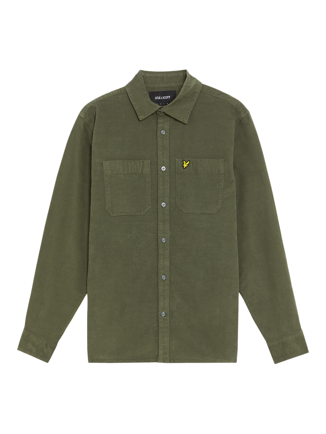 Product image 5 of 6, which shows Lyle & Scott Cotton Blend Regular Fit Corduroy Shirt, Deep Depths, XXL