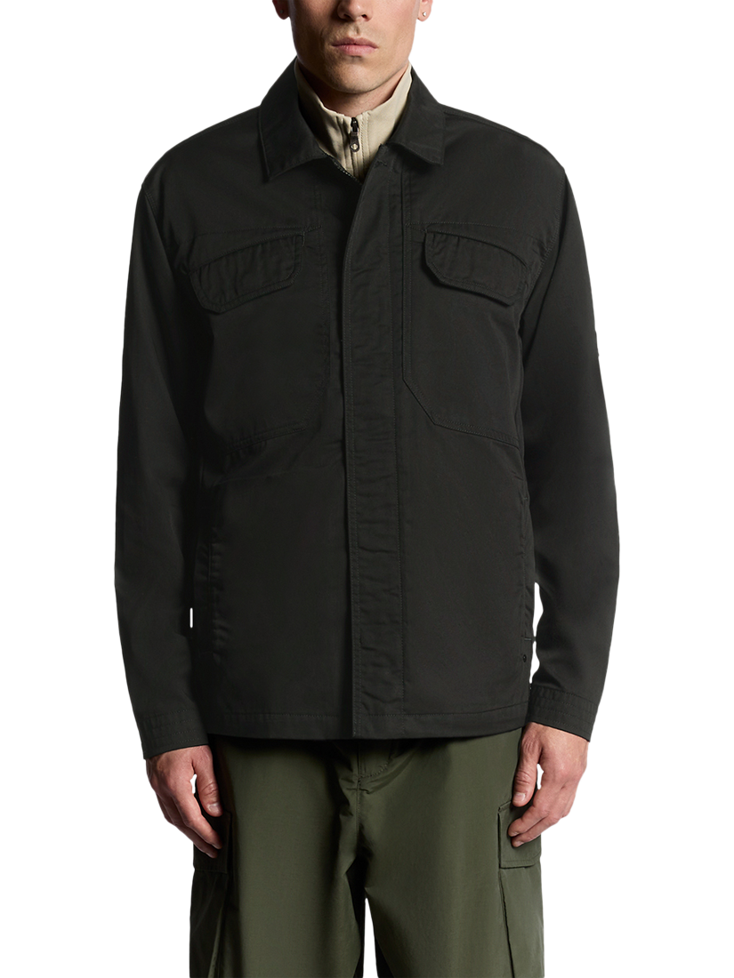 Product image 1 of 6, which shows Lyle & Scott Pocket Overshirt, Jet Black, XS