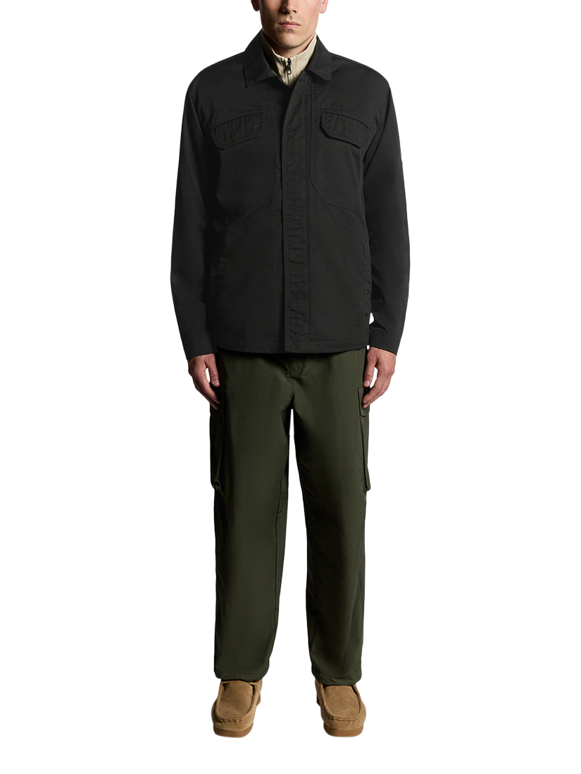 Product image 2 of 6, which shows Lyle & Scott Pocket Overshirt, Jet Black, XS
