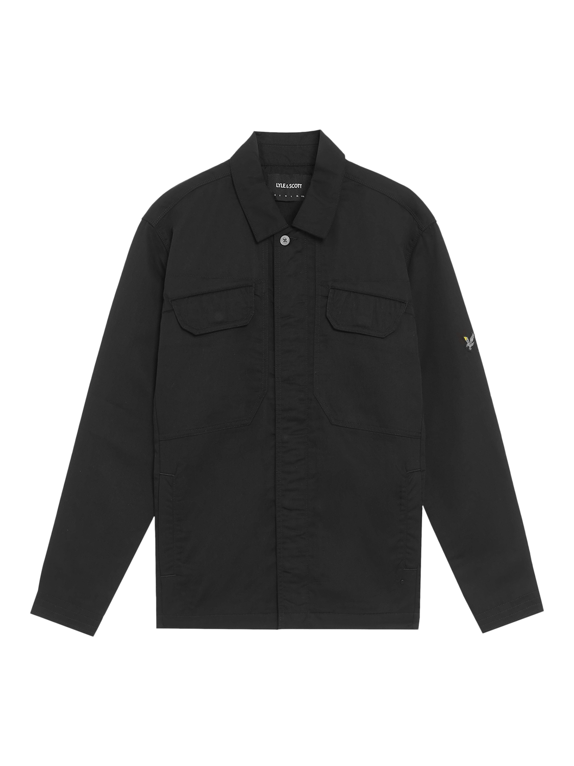 Product image 5 of 6, which shows Lyle & Scott Pocket Overshirt, Jet Black, XS