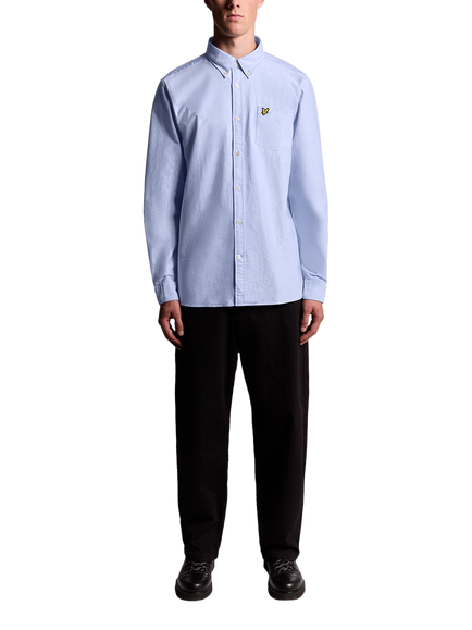 Lyle & Scott Cotton Regular Fit Oxford Shirt, Riviera - view 2, Riviera
