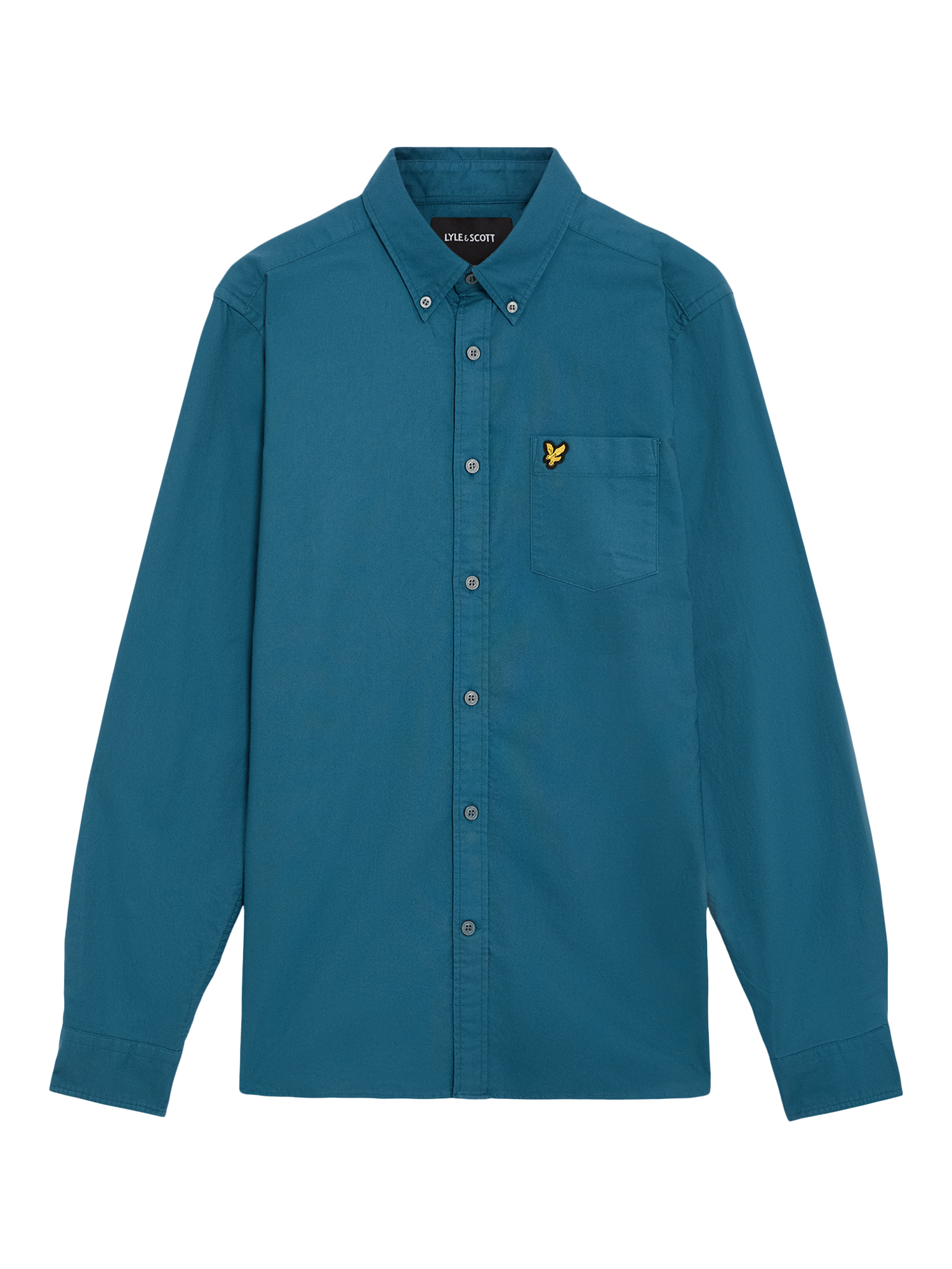 Product image 5 of 6, which shows Lyle & Scott Cotton Oxford Shirt, Deep Water, XS