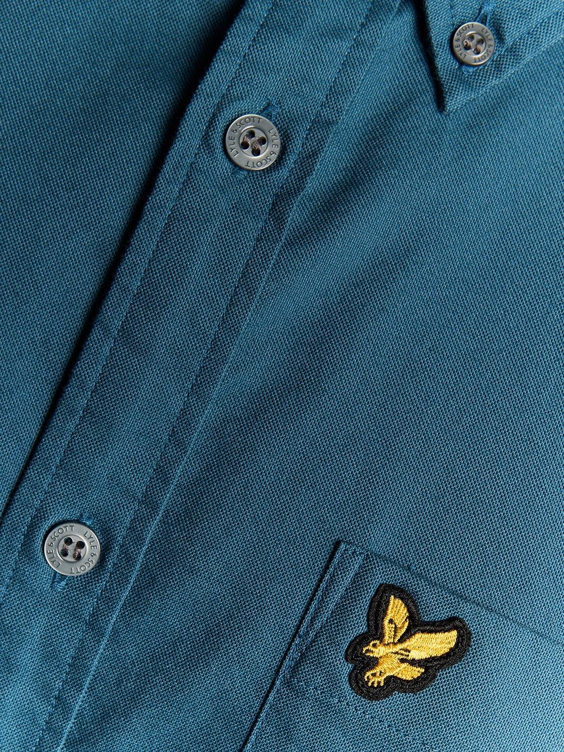 Product image 6 of 6, which shows Lyle & Scott Cotton Oxford Shirt, Deep Water, XS