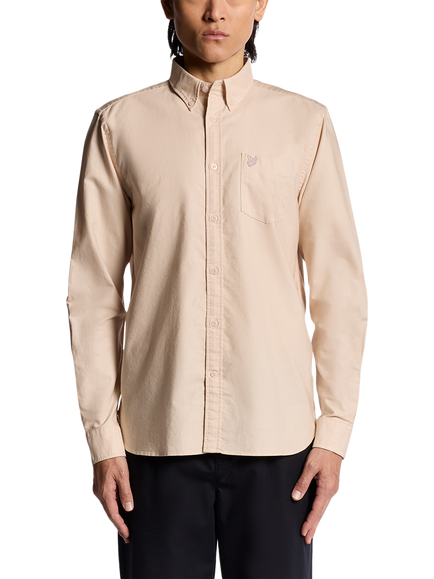 Lyle & Scott Tonal Eagle Oxford Shirt, Pink Tint
