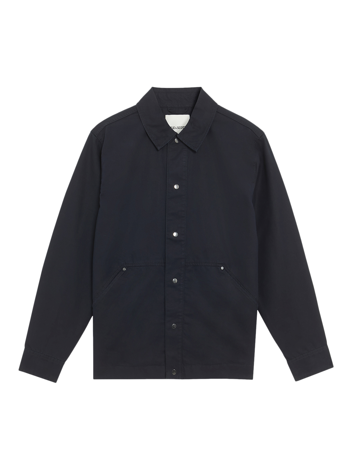 Product image 5 of 6, which shows Lyle & Scott Workwear Cotton Blend Overshirt, W835 Lacquer, XXL
