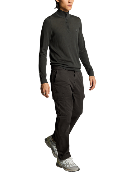 Lyle & Scott Straight Cotton Cargo Trousers - view 2, Gunmetal